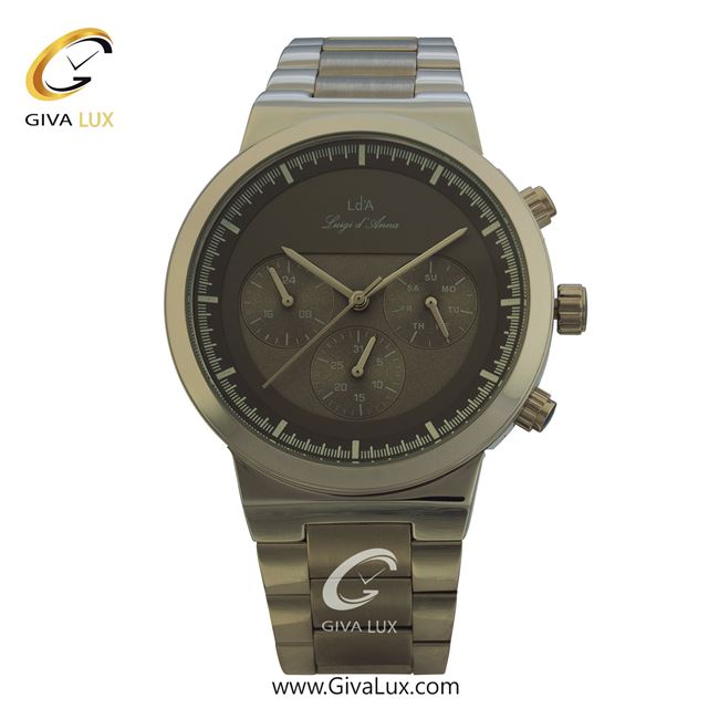 ساعت مچی اورجینال مردانه LdA سه موتوره فول تایم نقره ای | نقره ای| دودی|تیتانیوم| کد رفرنس 2383